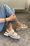Women's White Leather Double Strap Capsule and Vardola Detailed Thick Sole Orthopedic Sandals K-120 - 2