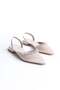 Women's Cream Skin Satin Stone Open Back Elastic 2.5 cm Short Block Heels - 3