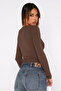 Body basic cu mânecă lungă și decolteu rotund - 3