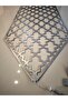 1 Runner/120X32Cm/Artificial Leather/Silver Leaf (2 Leaves, 2 Flower Motif Gifts) Total 5 Pieces - 5