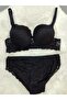 Lace Detailed Padded Underwire Economic Bra Panty Set - Underwear Set