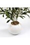 Elegant artificial olive branches in a 50cm white round pot - 5