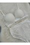 Lace Detailed Padded Underwire Economic Bra Panty Set - Underwear Set - 2