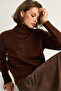 Women's Brown Turtleneck Sweater 20251060 - 3