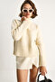 Women's Cream Turtleneck Sweater 20251060 - 6