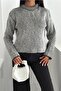 Women's Gray Standard Size Knitwear Sweater - 4