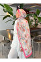 Mira Silk Retro Patterned Cotton Shawl Inspiration Series Fuchsia Mixed Color