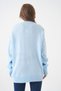 Women's Crew Neck Oversize Baby Blue Knitwear Sweater 4090 - 3
