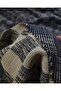 42% Acrylic 35% Synthetic 22% Cotton 1% Elastane Checkerboard Pattern Blue Gray Shawl Width: 120 - 4