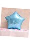 10 Inch Mini Star Foil Balloon Light Blue 5 Pieces - 2