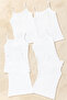 Women's Transfer Ribana 100% Cotton 6-Piece Undershirt L6K0K1T3Ka