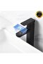 Smart Digital Temperature Led Screen Bathroom Bowl Sink Faucet Matte Black Imported with 7 Years Warranty