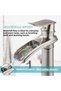 Bathroom Bowl Sink Faucet Matte Chrome Nickel Color New Design Imported with 7 Years Warranty - 4