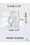 6-Piece Borosilicate Glass Coffee Side Water Glasses – Mini Size Bead Patterned Grape Model Presentation Glasses - 5