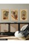 Vase Flower Bohemian Style 3 Piece Wooden Framed Painting - 3