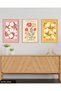 Çiçek Market 3 Piece Wooden Framed Painting - 2