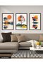 Nature Trees Abstract 3 Piece Black Wooden Framed Painting - 3
