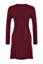 Bordo Mini Pileli Triko Elbise TWOAW24EL00013 - 7