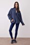Indigo Peluş Örme Spor Sweatshirt THMAW23SW00021