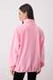 Açık Pembe Fermuar Detaylı Polar Örme Sweatshirt TWOAW21SW0758 - 4