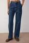 Lacivert Cep Detaylı Yüksek Bel Wide Leg Jeans TWOAW22JE0595 - 3