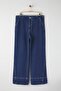 Mavi Yüksek Bel Dikiş Detaylı Geniş Paça Büyük Beden Wide Leg Jeans TBBAW26CJ00017 - 5