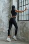 Slim Fit Sports Leggings, Gathering, Low-Cut Design, Extra High Waist - 4