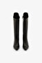 Black Genuine Leather Thick Heeled Below-The-Knee Women's Boots - 3