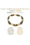 Certified Genuine Original 6mm Natural Stone Line Bracelet with Citrine-Unakite-Hematite-Zircon Apparatus - 2