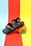 Girls' Sandals Bead and Ribbon Detailed Velcro Flexible Sole Slippers - 7