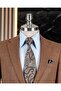 Italian Style Slim Fit Mono Collar Bag Pocket Men's Jacket Brown T10346 - 2
