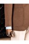 Italian Style Slim Fit Mono Collar Bag Pocket Men's Jacket Brown T10346 - 5
