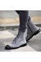 - Gray Suede Leather Lace-Up, Zippered Men's Boots 102-8008-01Eva - 4