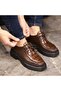 - Brown Leather Crocodile Men's Casual Shoes 101-9009-H1308 - 5