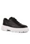 - Black Leather High Sole Men's Casual Shoes 101-8094-H1308 - 2