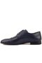 - Navy Blue Leather Lace-Up Men's Classic Shoes 101-9050-11882 - 3