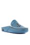 - Denim Blue Leather Men's House Slippers 110-547-X - 2