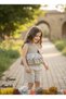 Eid Baby Girl Shorts Set with Linen Rose Appliques
