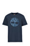 Navy Blue Men's Crew Neck Printed T-Shirt TB0A2C2RZ021_Short Sleeve Tee - 2