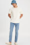 Luke Slim Fit Slim Fit Regular Waist Blue Stretchy Men's Jeans - 3