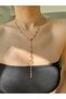 Colorful Chain Stone Necklace Y Necklace