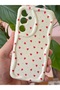 Galaxy S25 / S24 Case Camera Protected Wave Edge Red Heart Pattern Silicone Cover - 6