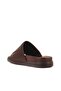 - Brown Leather Men's Slippers 107-705-2201 - 4