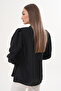 قميص Robe Devore ذو الياقة المربوطة مقاس كبير - 4