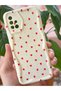 Galaxy A51 Case Camera Protected Wave Edge Red Heart Pattern Silicone Cover - 4