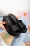 Comfort Women's Padded Matte Black Slippers