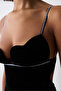 Heart Cup Velvet Black Bodysuit - 4