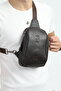 Brown Men's Crossbody Bag - Minimalist Ergonomic Strap Shoulder Bag