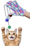 Magic Glove Pompom Cat Fishing Rod – Flower Patterned Sound Cat Toy - 2