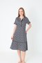 Women's Cotton Modal Fabric Button Detailed Patterned Stylish Dress 7920 - 5